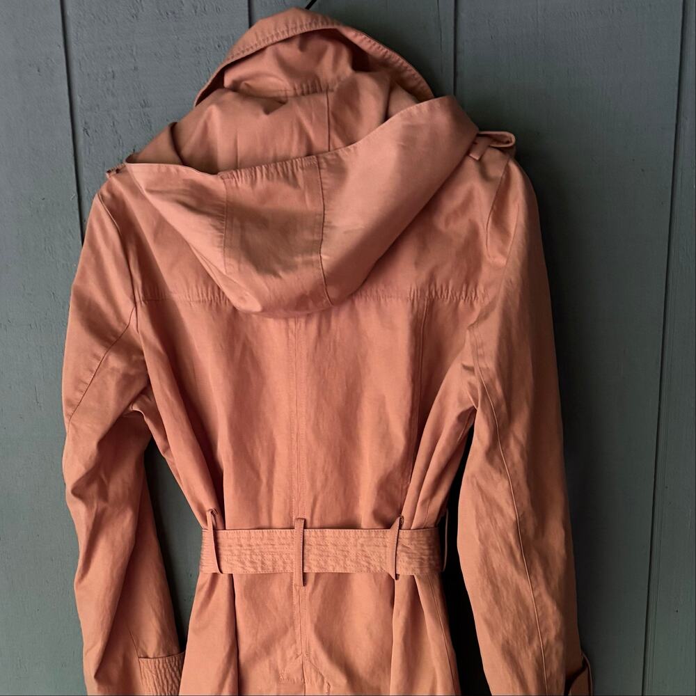 Rachel Zoe Classic Double-Breasted Belted Trench Coat – Camel / Tan size XL - Picture 3 of 8